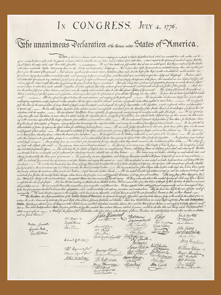 Declaration of Independence of the United States of America